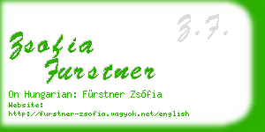 zsofia furstner business card